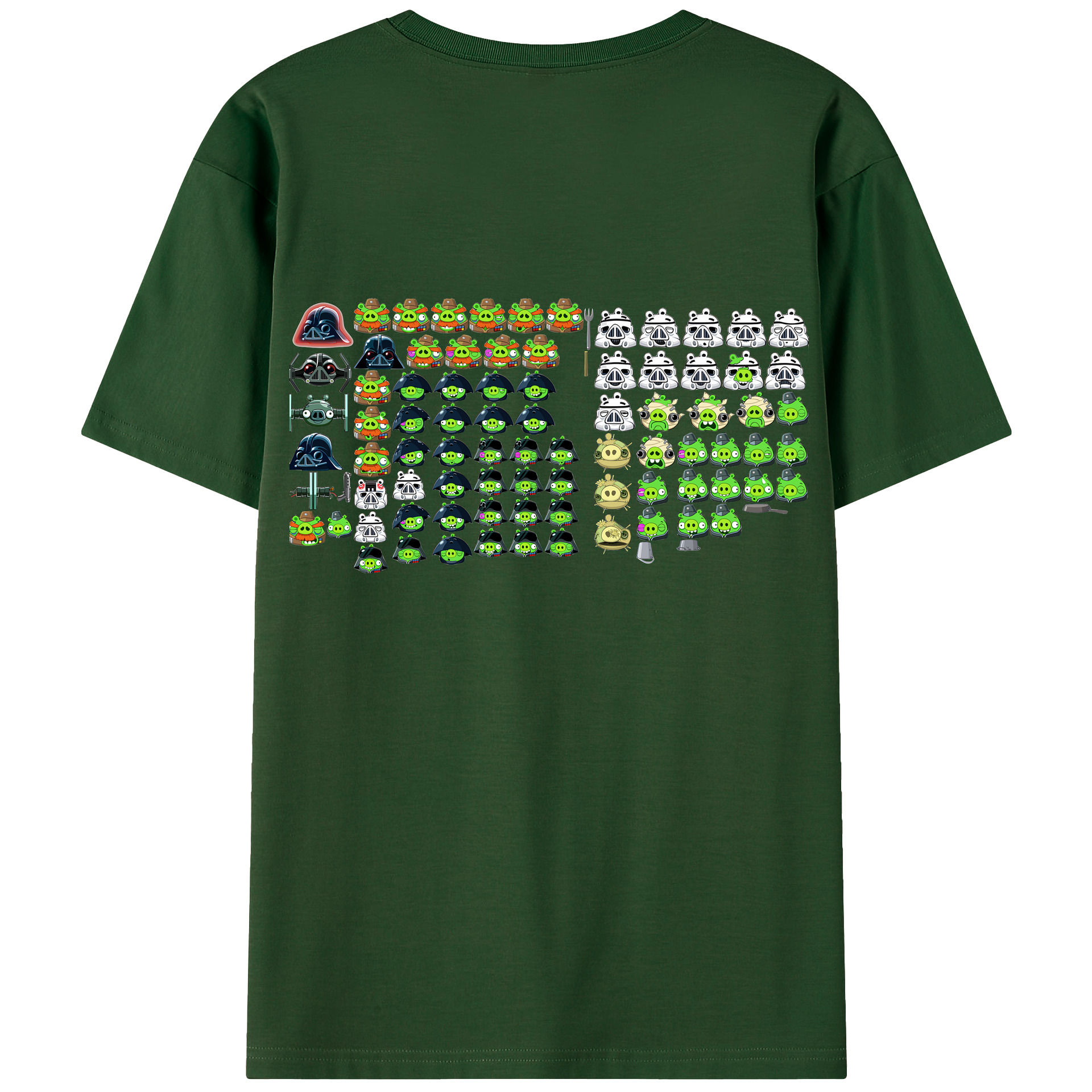 （画像用） Angry Birds アングリーバード 綿100％半袖Tシャツ（背面プリント）